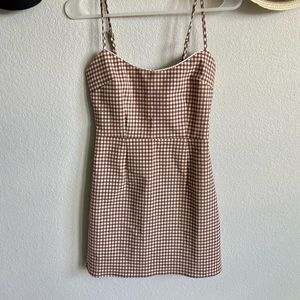 Checkered mini dress